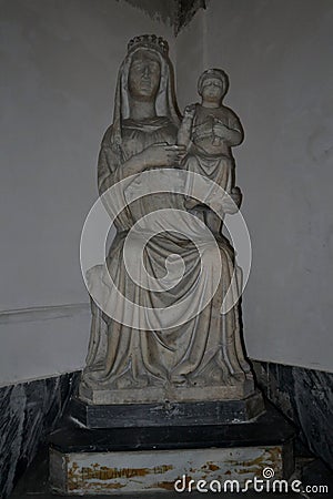 Napoli - Statua nella Chiesa di Sant`Antonio Abate Stock Photo