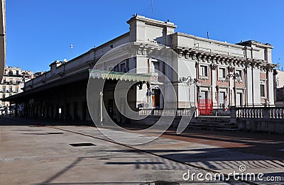 Napoli - Stazione ferroviaria di Napoli Mergellina Editorial Stock Photo