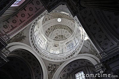 Napoli â€“ Volta della Basilica della Santissima Annunziata Maggiore Editorial Stock Photo