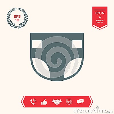 Nappy icon symbol Vector Illustration