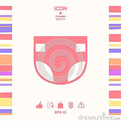 Nappy icon symbol Vector Illustration