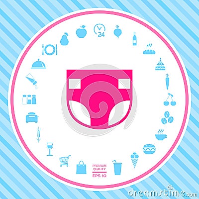 Nappy icon symbol Vector Illustration