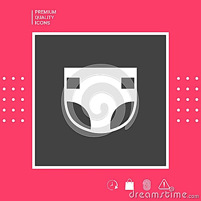 Nappy icon symbol. Graphic elements for your design Vector Illustration