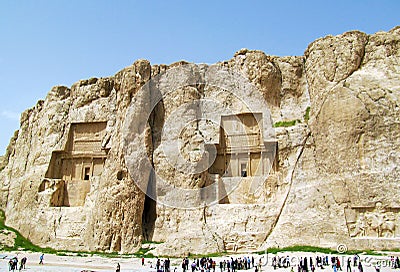 Naqsh-e Rostam Necropolis Shiraz Iran Stock Photo