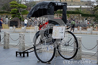 Empty Rickshaw In The Streets Of Nara, Japan Editorial Stock Photo