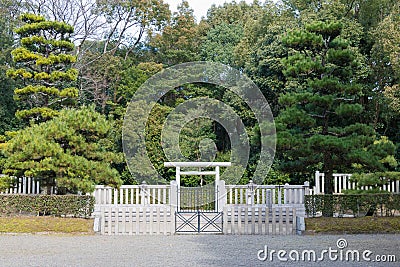 Mausoleum of Emperor Suizei in Kashihara, Nara, Japan. Emperor Suizei 632 BC - 549 BC was the 2th Stock Photo