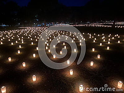 Nara Tokae Candle Festival 2023 Editorial Stock Photo