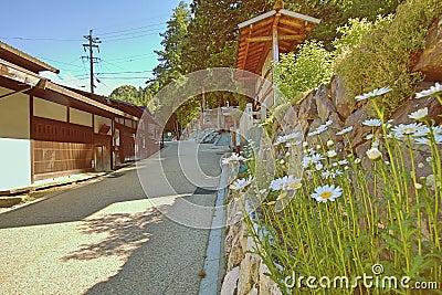 Narai is a small town in Nagano Prefecture Japan ,The old town Stock Photo