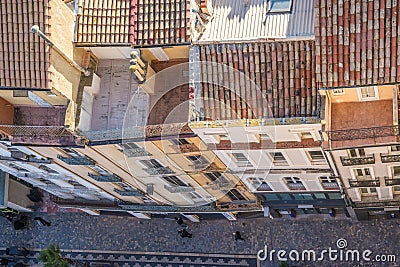 Narbonne city roofs, France Editorial Stock Photo