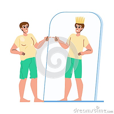 narcissism male vector Vector Illustration