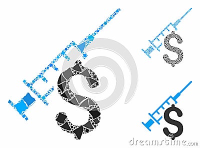 Narcotic business Composition Icon of Tremulant Pieces Stock Photo