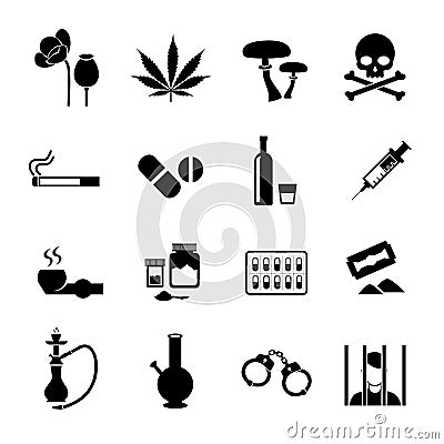 Narcotic drugs icon Vector Illustration