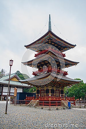 Naritasan Shinshoji Temple attached Naritasan Park - Highly Popular Buddhist temple complex in Narita City Stock Photo
