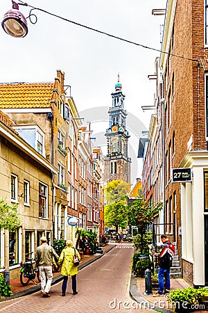 The Bloemstraat in the Jordaan district of Amsterdam, the Netherlands Editorial Stock Photo