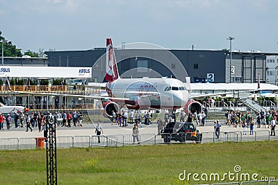 Narrow-body jet airliner Airbus A321-211. Airberlin. Editorial Stock Photo