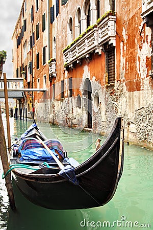 Narrow canal in Venice Stock Photo