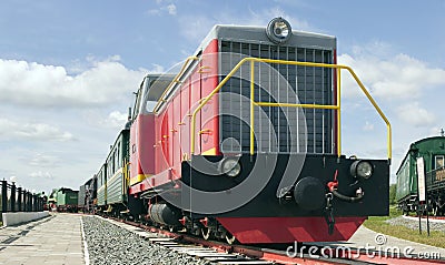 Narrow-gauge diesel locomotive TU7A-2895. Editorial Stock Photo