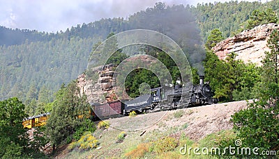 Narrow Gauge Train- Durango and Silverton Editorial Stock Photo