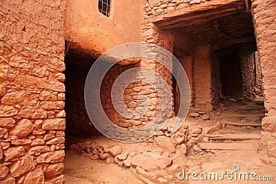 Narrow passage in the Telouet village Stock Photo