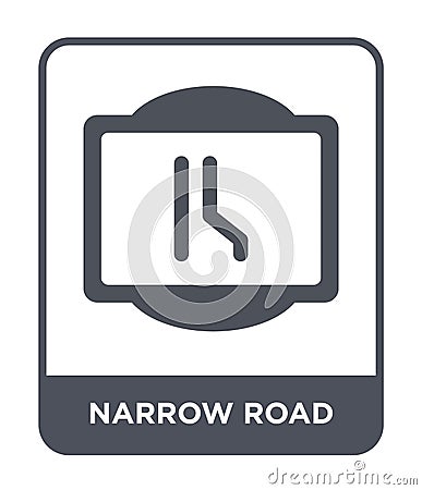 narrow road icon in trendy design style. narrow road icon isolated on white background. narrow road vector icon simple and modern Vector Illustration