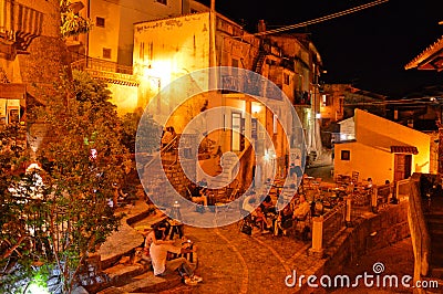 Tourism in San Nicola Arcella, a small town in the Calabria region Editorial Stock Photo