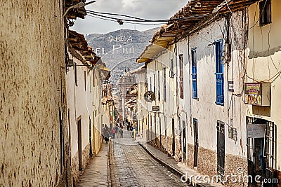 Viva El Peru From The Streets Of Cusco Stock Photo