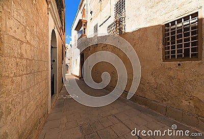 Street in Mdina Malta Stock Photo