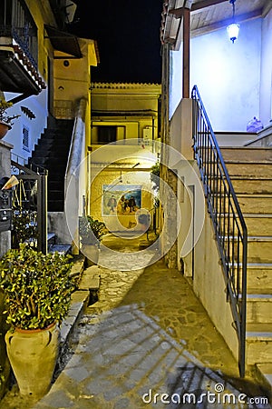 The old town of San Nicola Arcella, Italy. Editorial Stock Photo