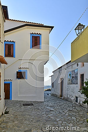 The old town of San Nicola Arcella, Italy. Editorial Stock Photo