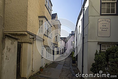 Narrow streets in the heart of Oxford, Oxfordshire Editorial Stock Photo