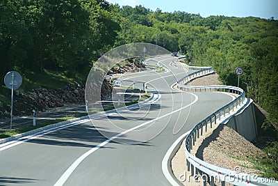 Narrow, winding road Stock Photo