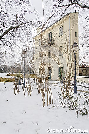 Narrowest house in the world in winter 2871 Editorial Stock Photo