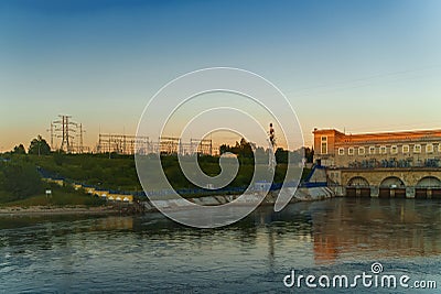 Narva Hydroelectric Station Stock Photo