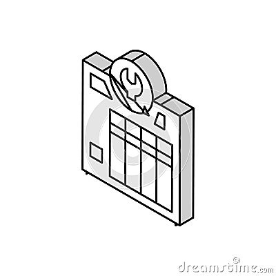 nas data recovery isometric icon vector illustration Vector Illustration