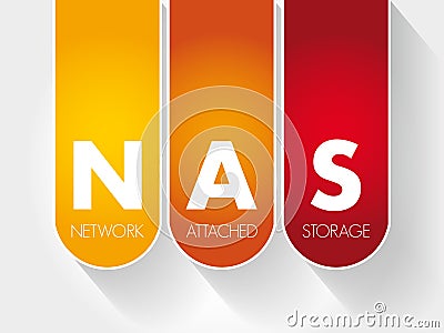 NAS - Network Attached Storage acronym Stock Photo