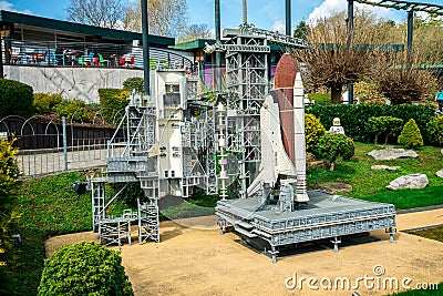 NASA Apollo launch platform in Legoland Windsor miniland exhibition Editorial Stock Photo