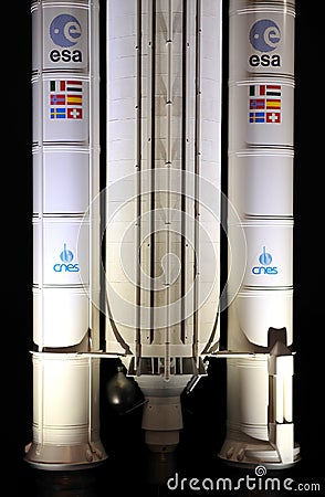 nasa esa rocket in space at the space expo Editorial Stock Photo