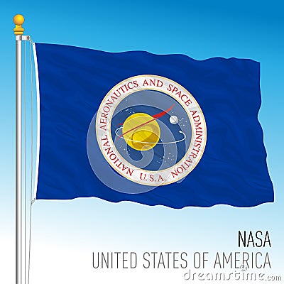 NASA flag, USA, vector illustration Vector Illustration