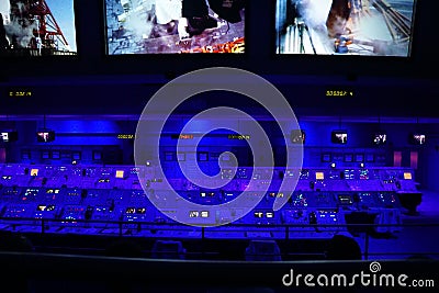 Nasa mission control replica at Kennedy Space Center Editorial Stock Photo