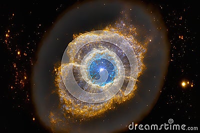 NASA provided parts of this image, Blue and Gold Supernova, Stock Photo
