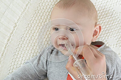 Nasal aspirator for baby Stock Photo