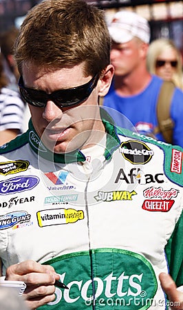 NASCAR - Carl Edwards Signs Autographs Editorial Stock Photo