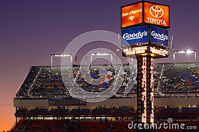 NASCAR - Charlotte Motor Speedway Scoring Tower Editorial Stock Photo