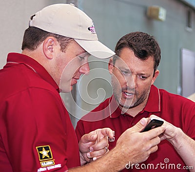 NASCAR drivers Ryan Newman and Tony Stewart Editorial Stock Photo