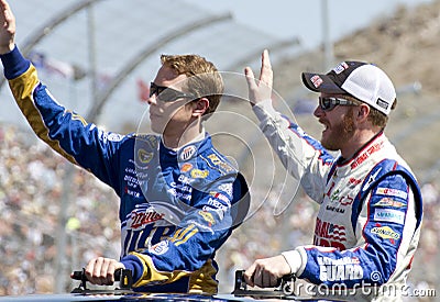 NASCAR's Dale Earnhardt Jr and Brad Keselowski Editorial Stock Photo