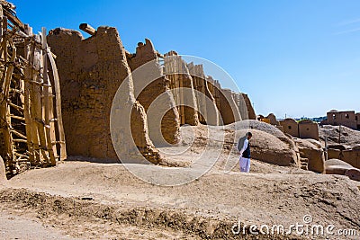 Nashtifan Windmills, Khaf, Iran. The Oldest operational windmills in the world Editorial Stock Photo