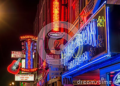 Nashville, music city, downtown Editorial Stock Photo