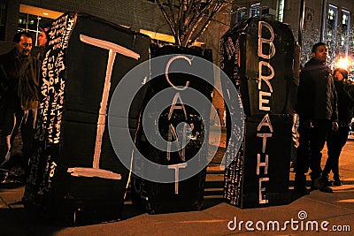 Nashville - Police Brutality Protest coffins Editorial Stock Photo