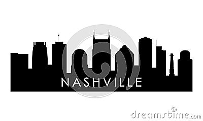 Nashville skyline silhouette. Vector Illustration