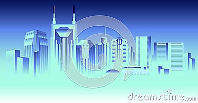 Nashville Tennessee Skyline Stock Photo